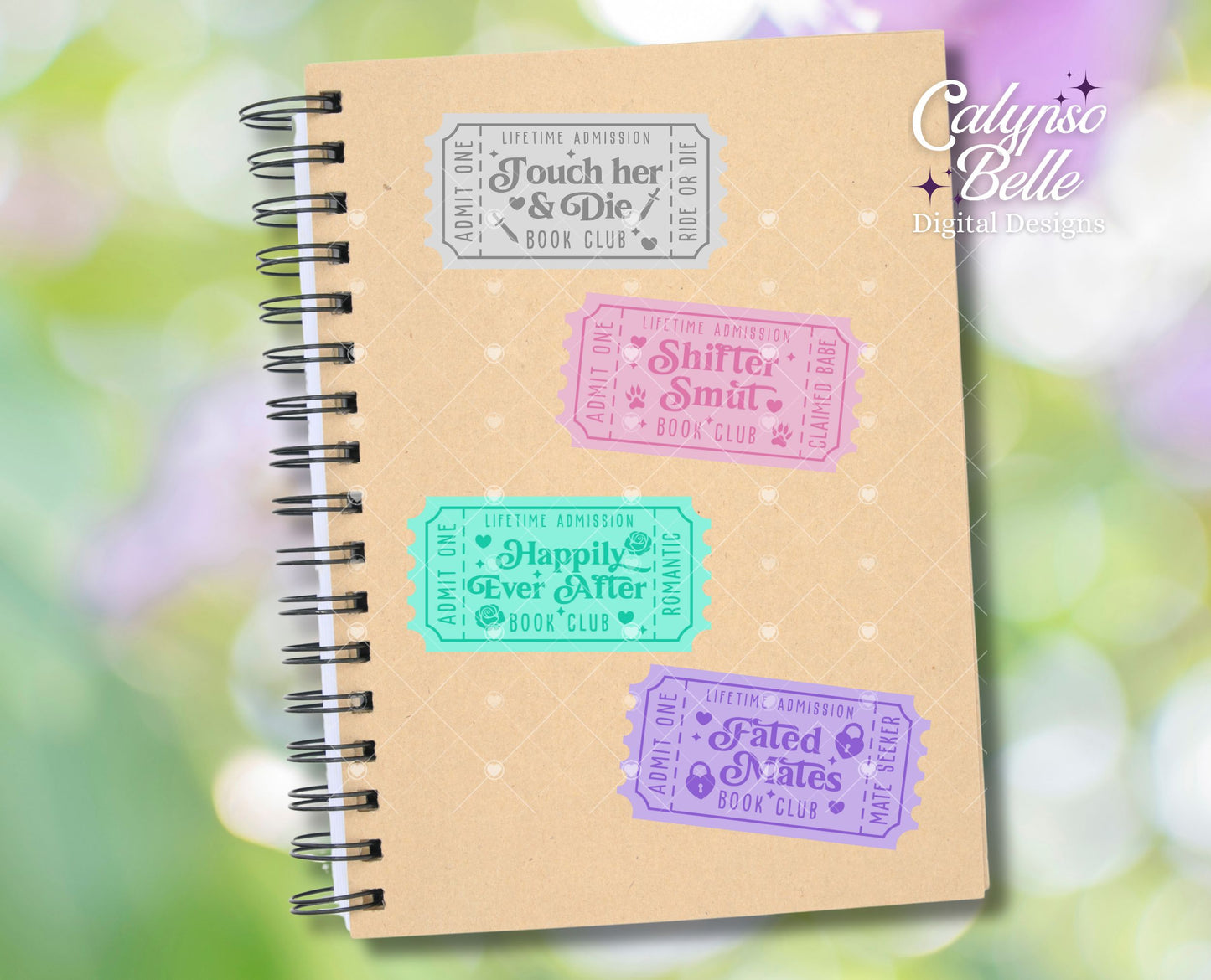 Fantasy Romance Trope Tickets Bundle, Bookish Bundle