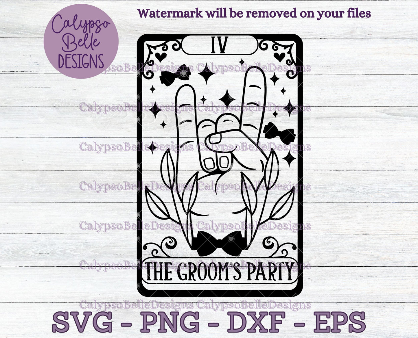 The Groom's Party Tarot Card Design, Wedding Design