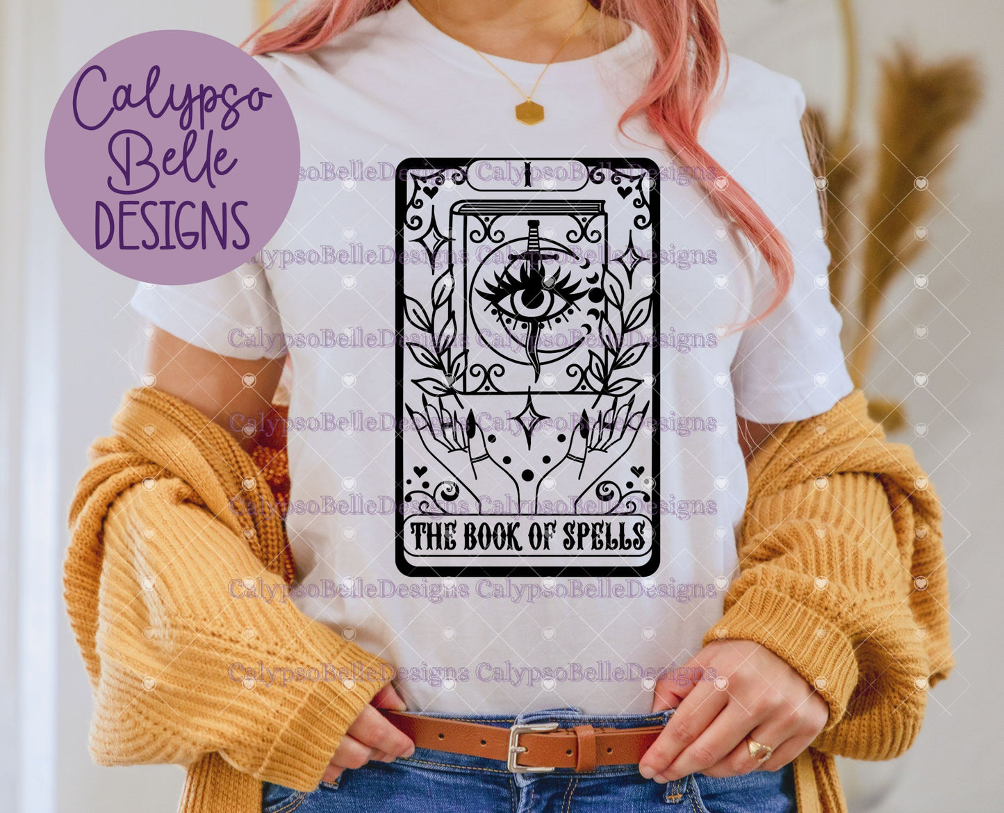 The Book of Spells, Grimoire, Witchy Tarot Card Design