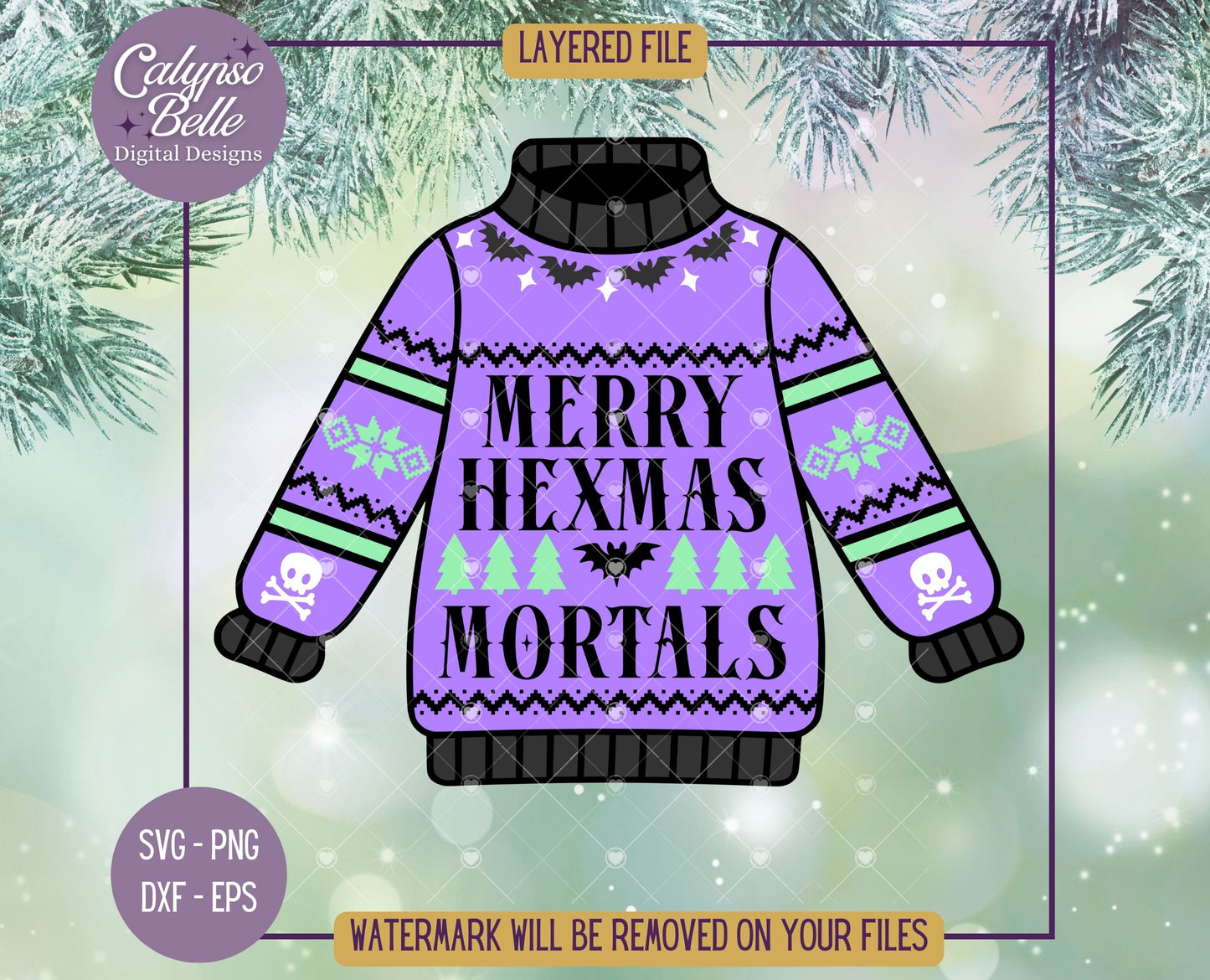 Merry Hexmas Mortals, Ugly Sweater, Spooky Christmas