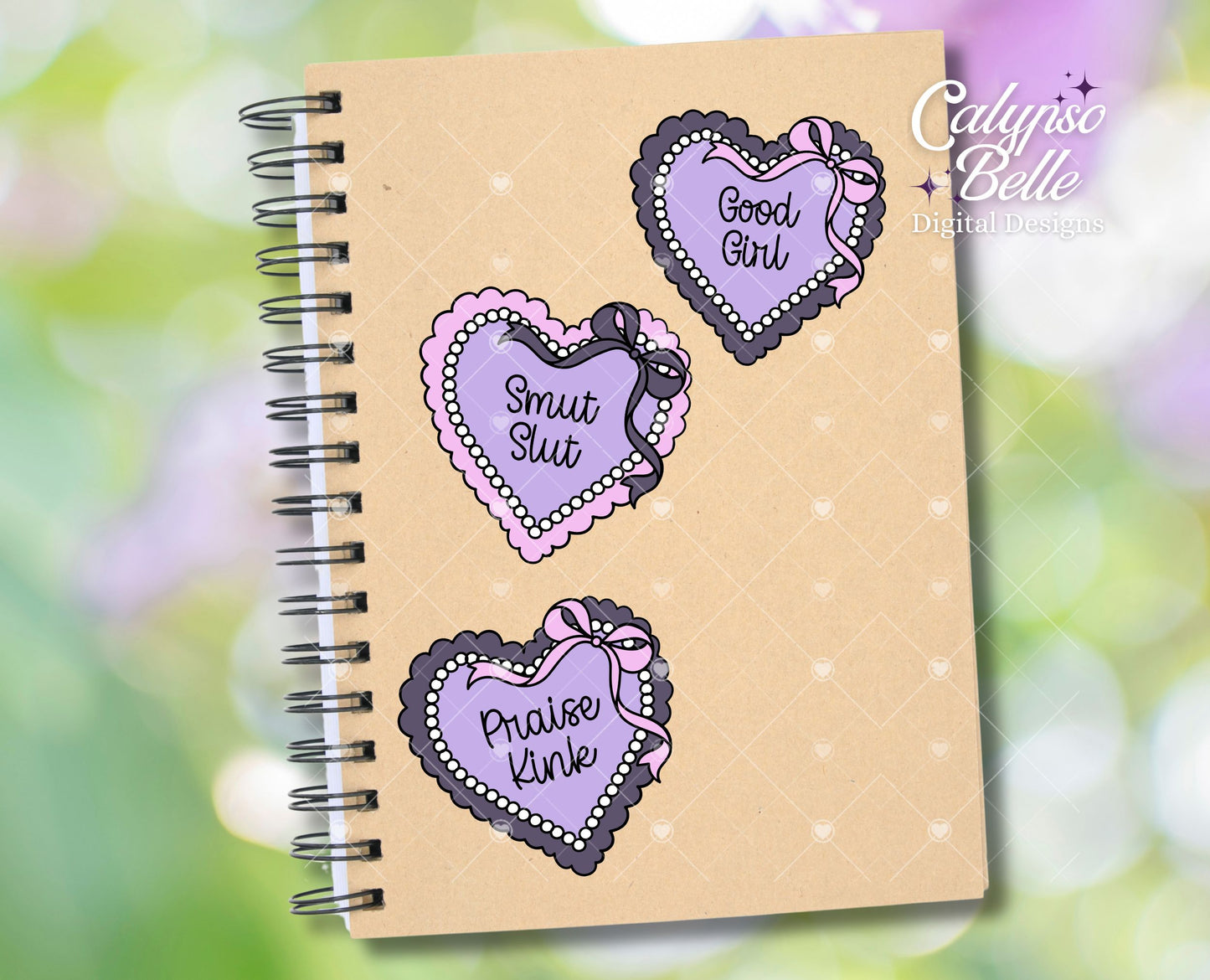 Good Girl Trope Coquette Hearts Bundle, Bookish Bundle