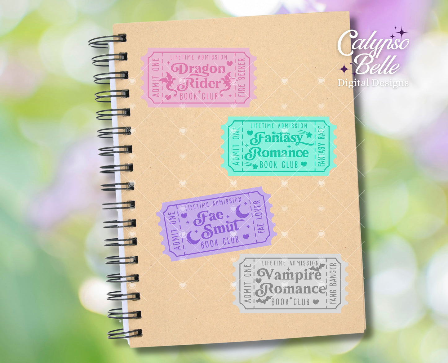 Fantasy Romance Trope Tickets Bundle, Bookish Bundle