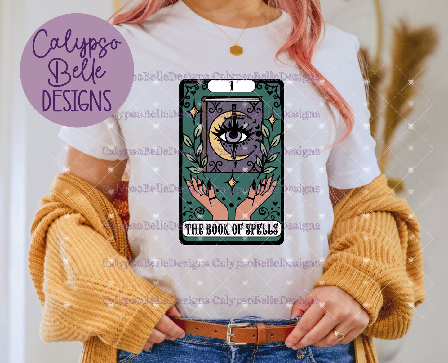 The Book of Spells, Grimoire, Witchy Tarot Card Design