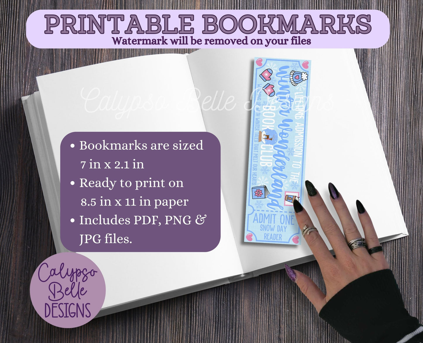 Admit One Christmas Book Club Printable Bookmarks Bundle 2