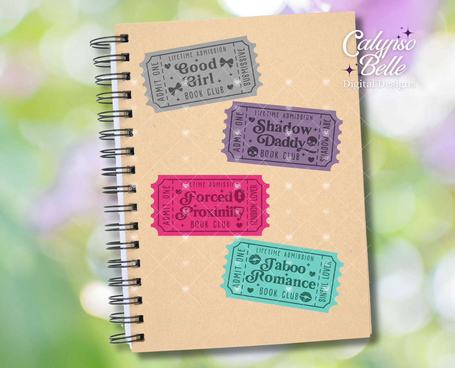 Dark Romance Trope Tickets Bundle, Bookish Bundle