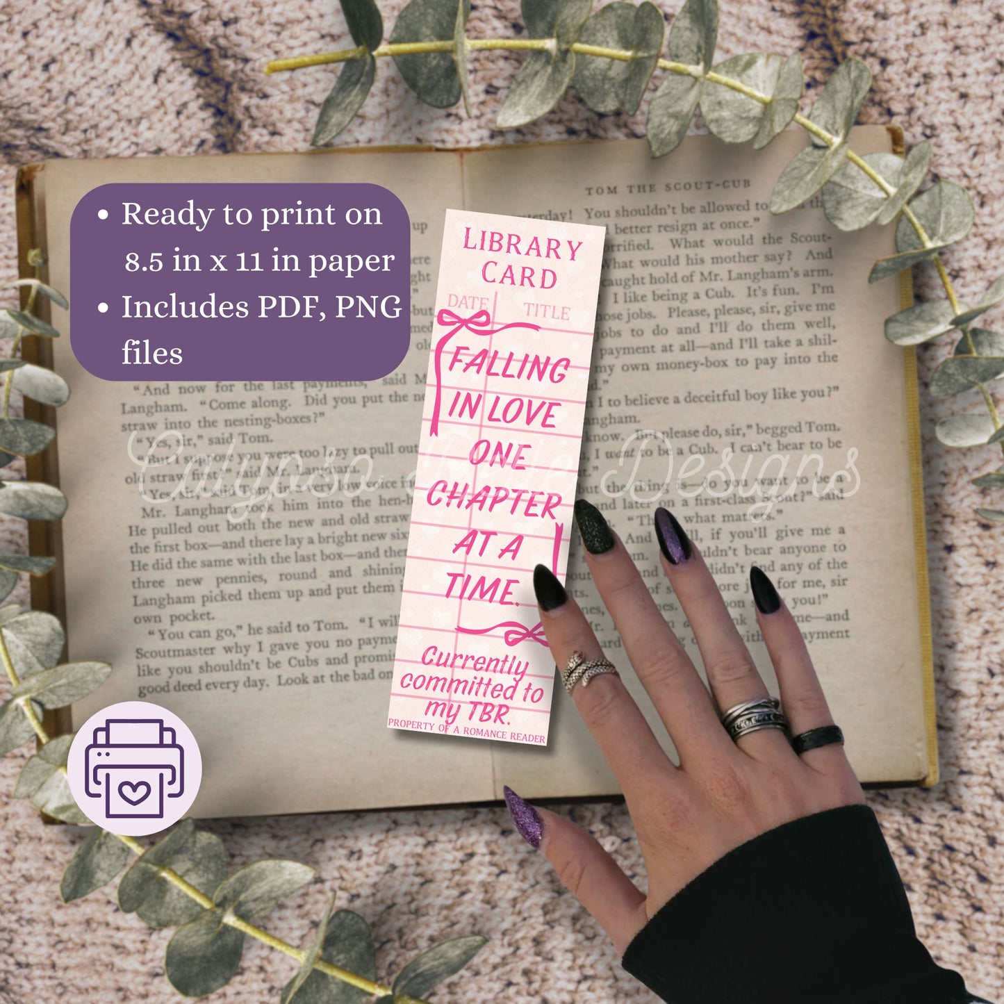 Valentine's Day Library Card Bookmark Bundle, Printable Bookmarks Bundle