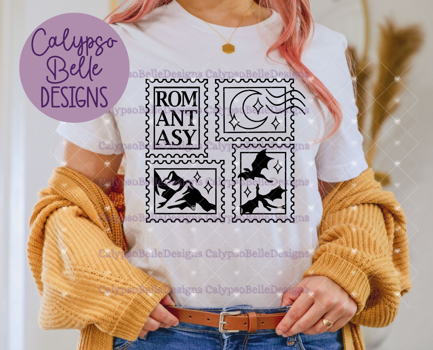 Romantasy Stamps, Bookish Stamps, Bookish Design