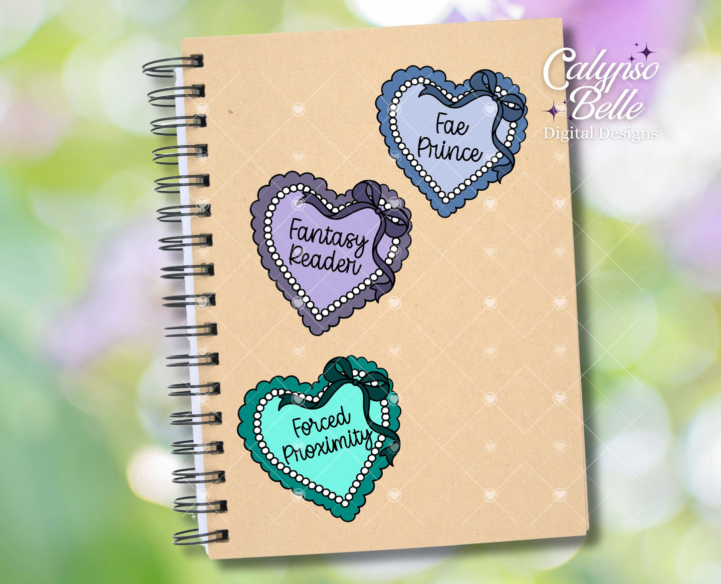 Fantasy Romance, Trope Coquette Hearts Bundle, Bookish Bundle