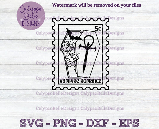 Vampire Romance, Trope Stamps, Bookish Stamps, Bookish Design