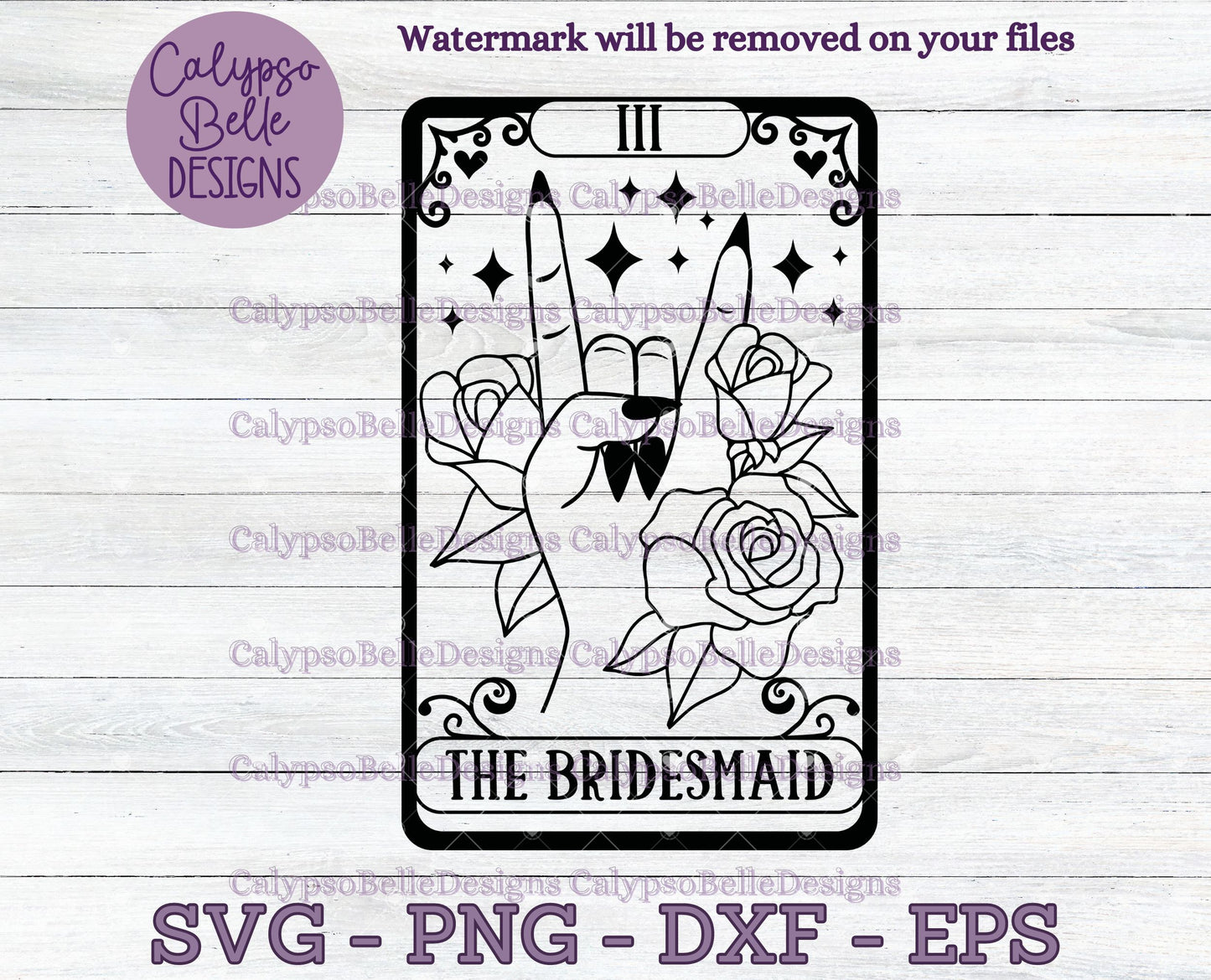 The Bridesmaid Tarot Card Design, Wedding Design