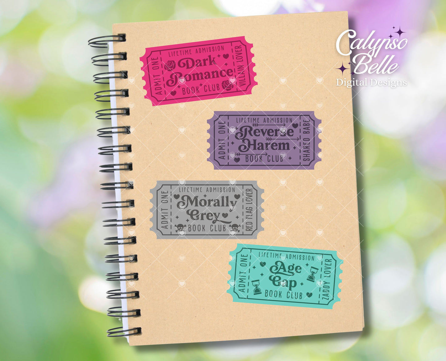 Dark Romance Trope Tickets Bundle, Bookish Bundle