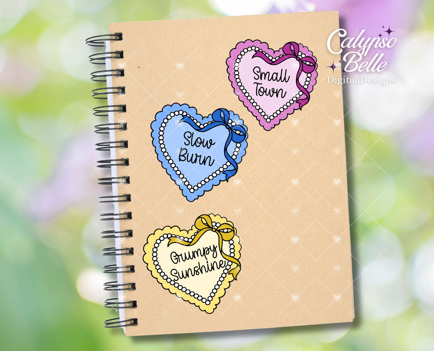 Small Town Romance, Trope Coquette Hearts Bundle, Bookish Bundle