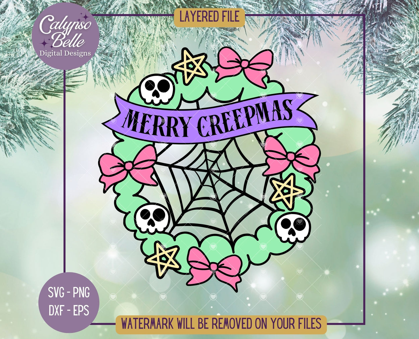 Merry Creepmas Wreath, Spooky Christmas