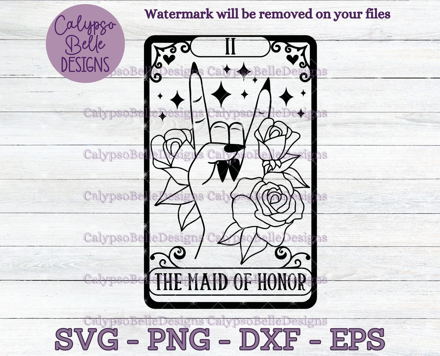 The Maid of Honor Tarot Card Design, Wedding Design