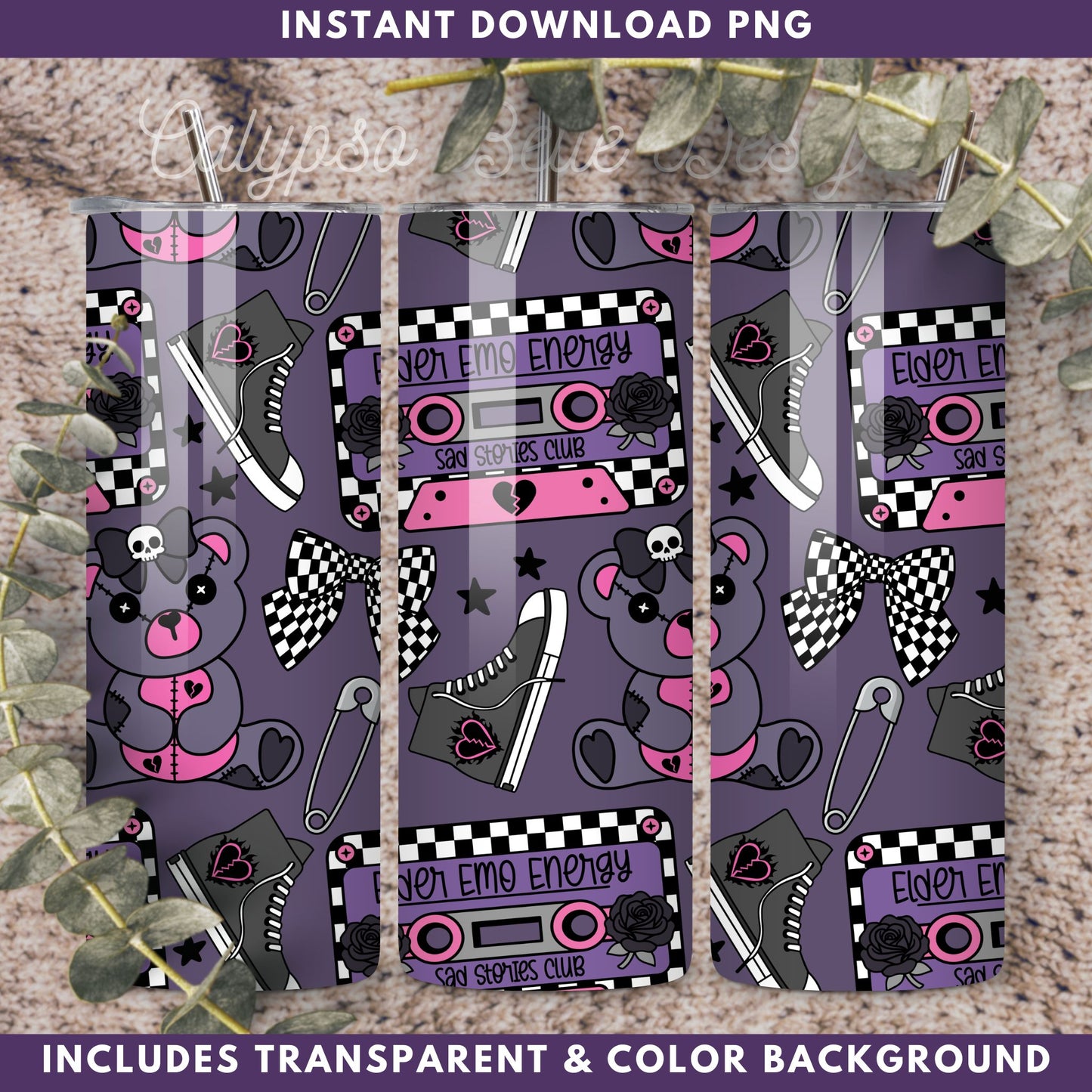 Elder Emo Seamless Pattern, Emo Pattern
