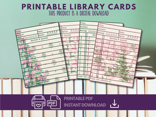 Christmas Library Card Printable with Spice Rating