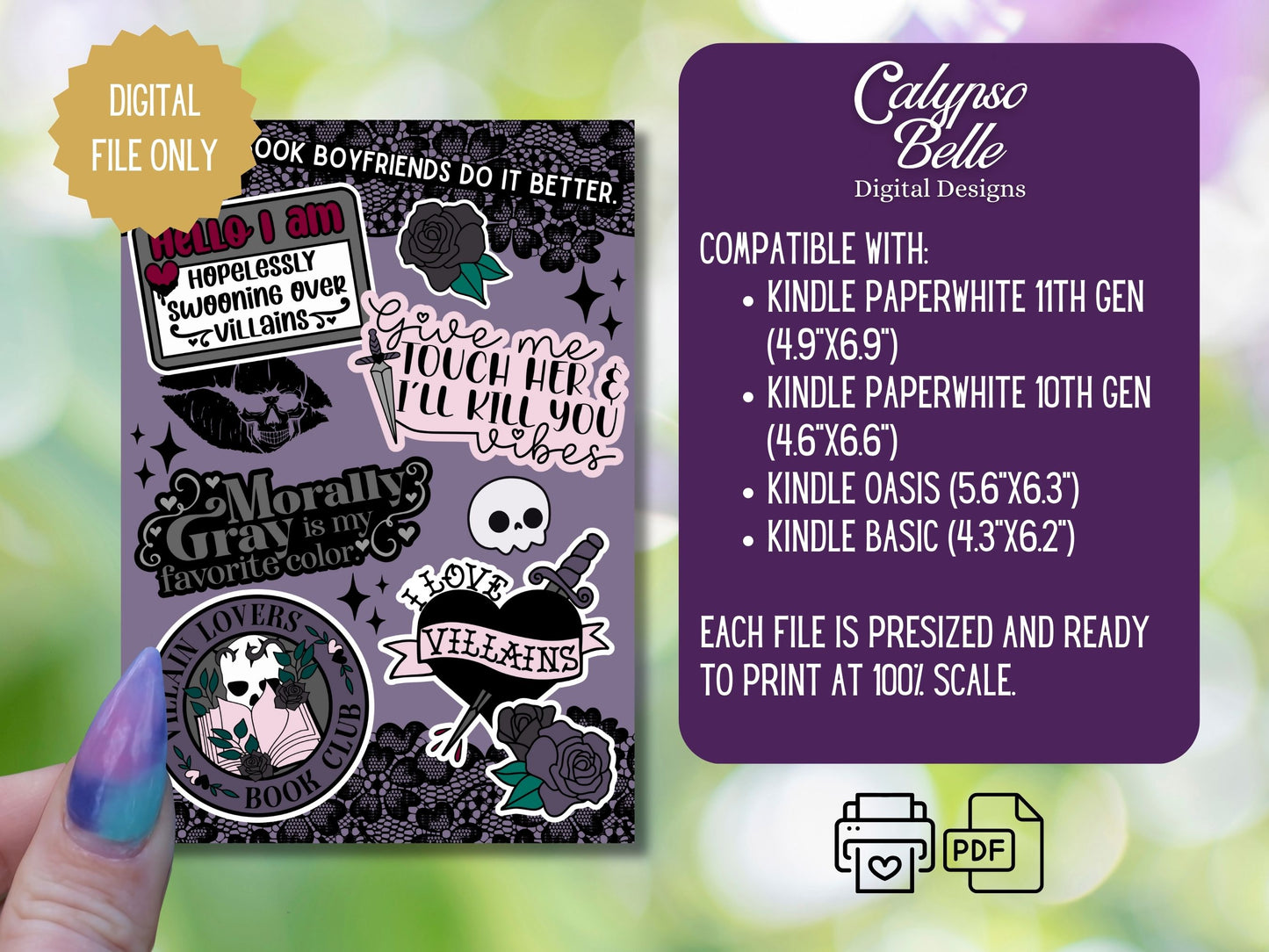 Villain Addict, Printable Kindle Insert