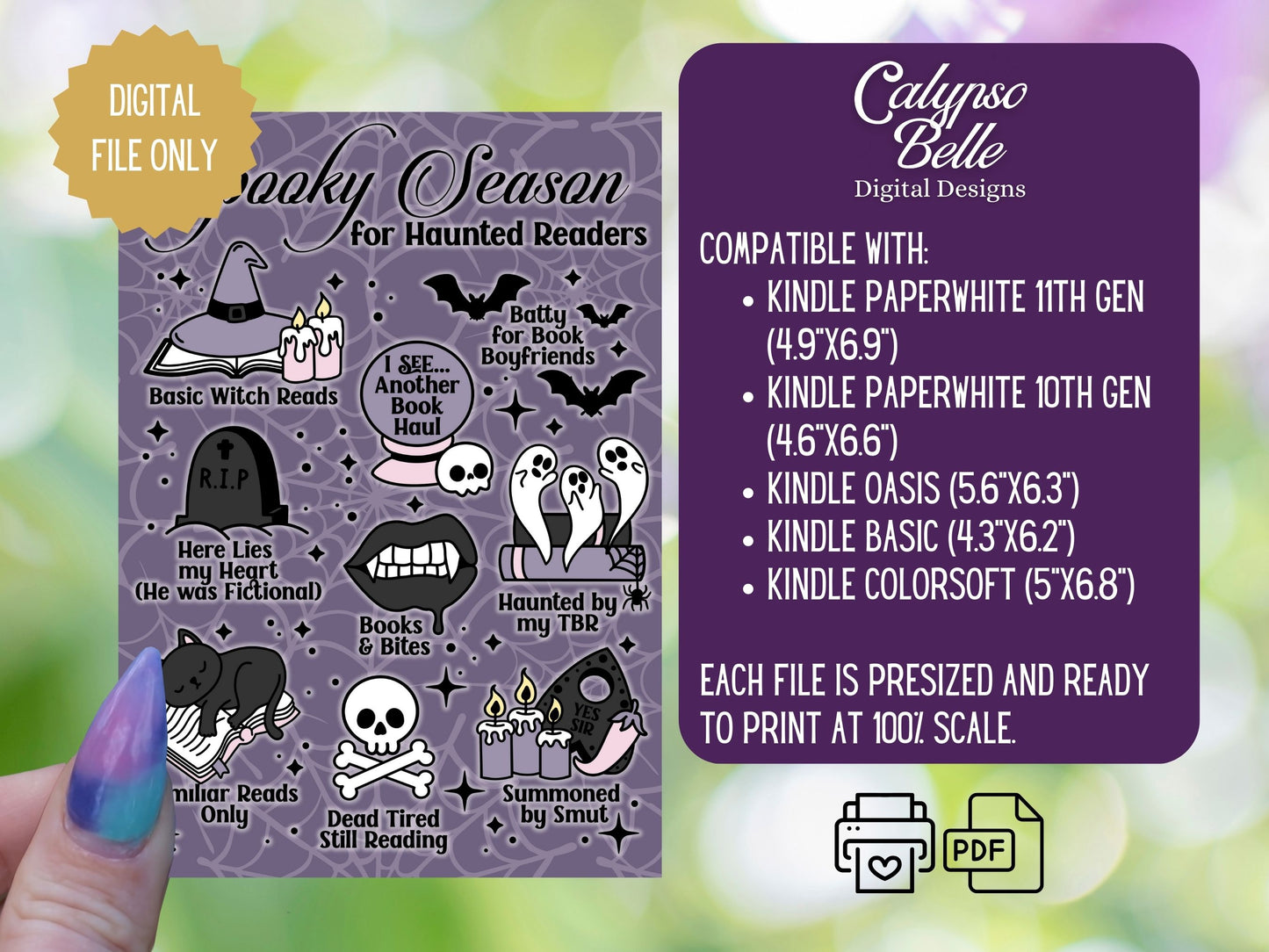 Spooky Season, Halloween Printable Kindle Inser
