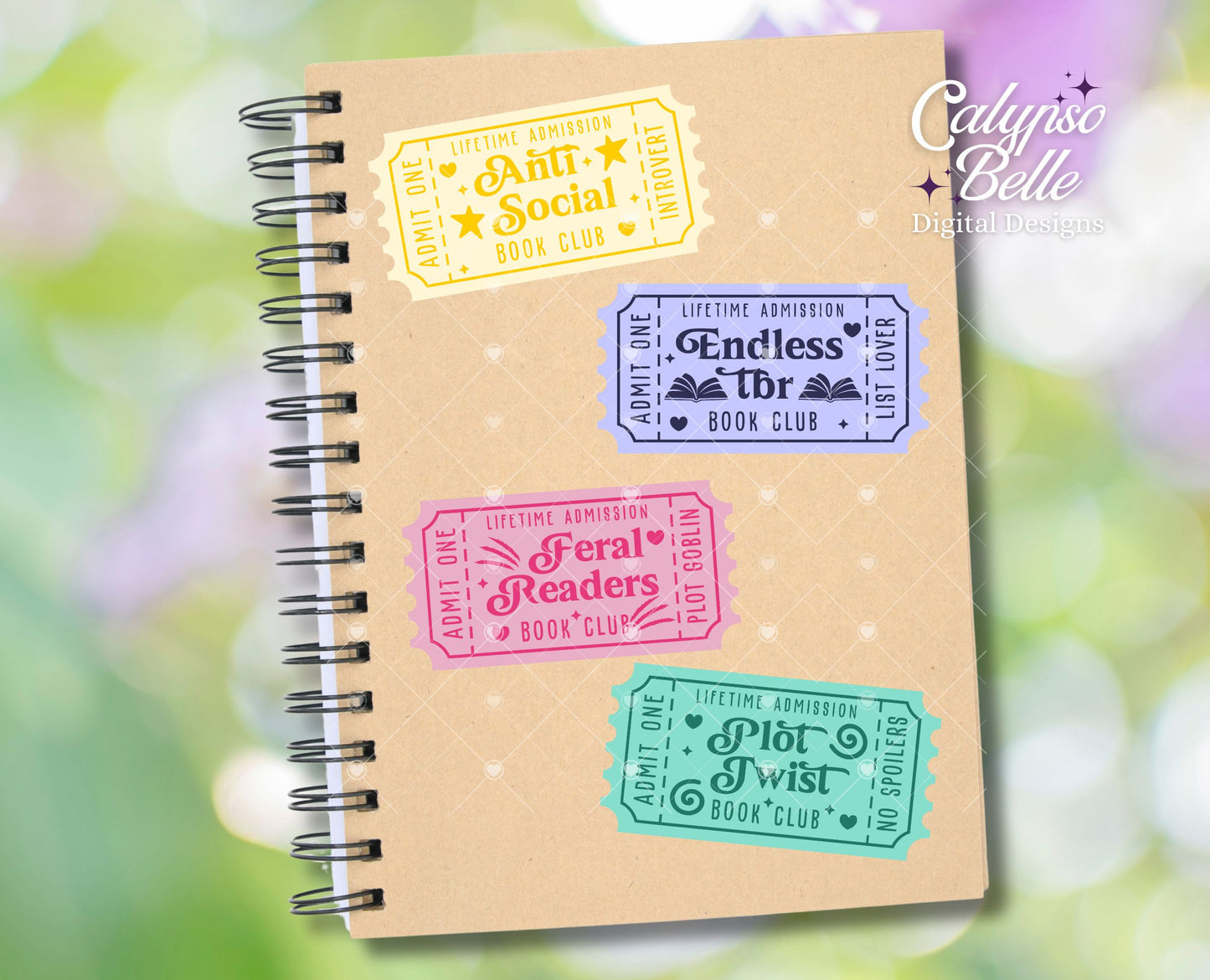 Reader Trope Tickets Bundle, Bookish Bundle