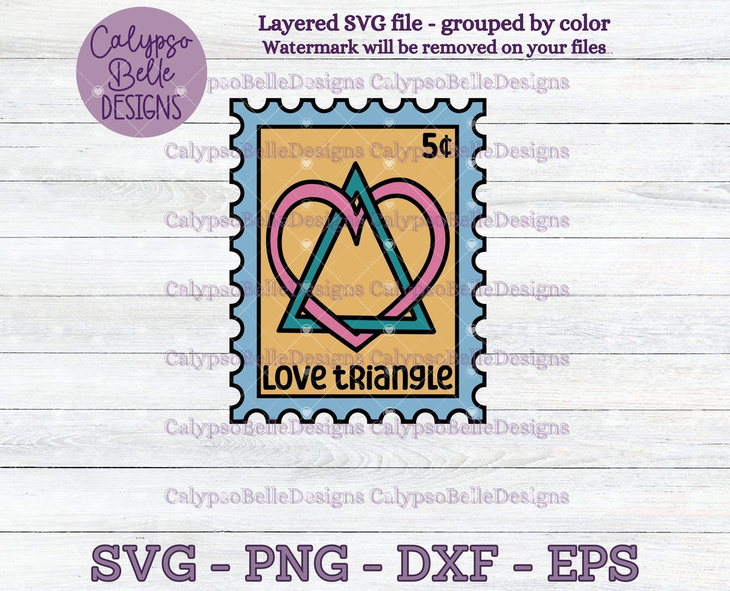 Love Triangle, Trope Stamps, Bookish Stamps, Bookish Design