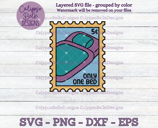 Only One Bed, Trope Stamps, Bookish Stamps, Bookish Design