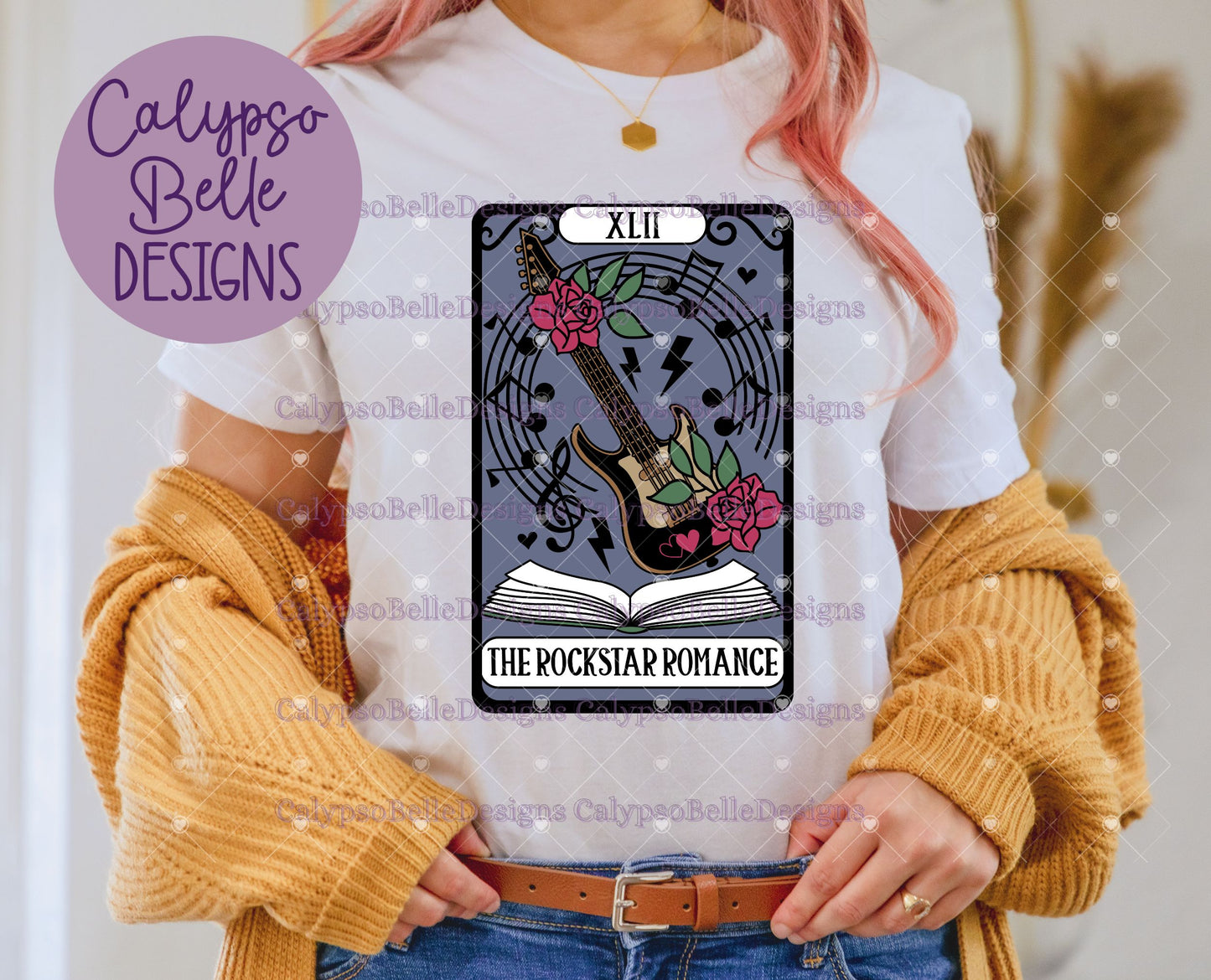 The Rockstar Romance Tarot Card, Bookish Design