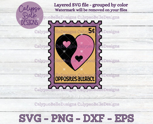 Opposites Attract, Trope Stamps, Bookish Stamps, Bookish Design