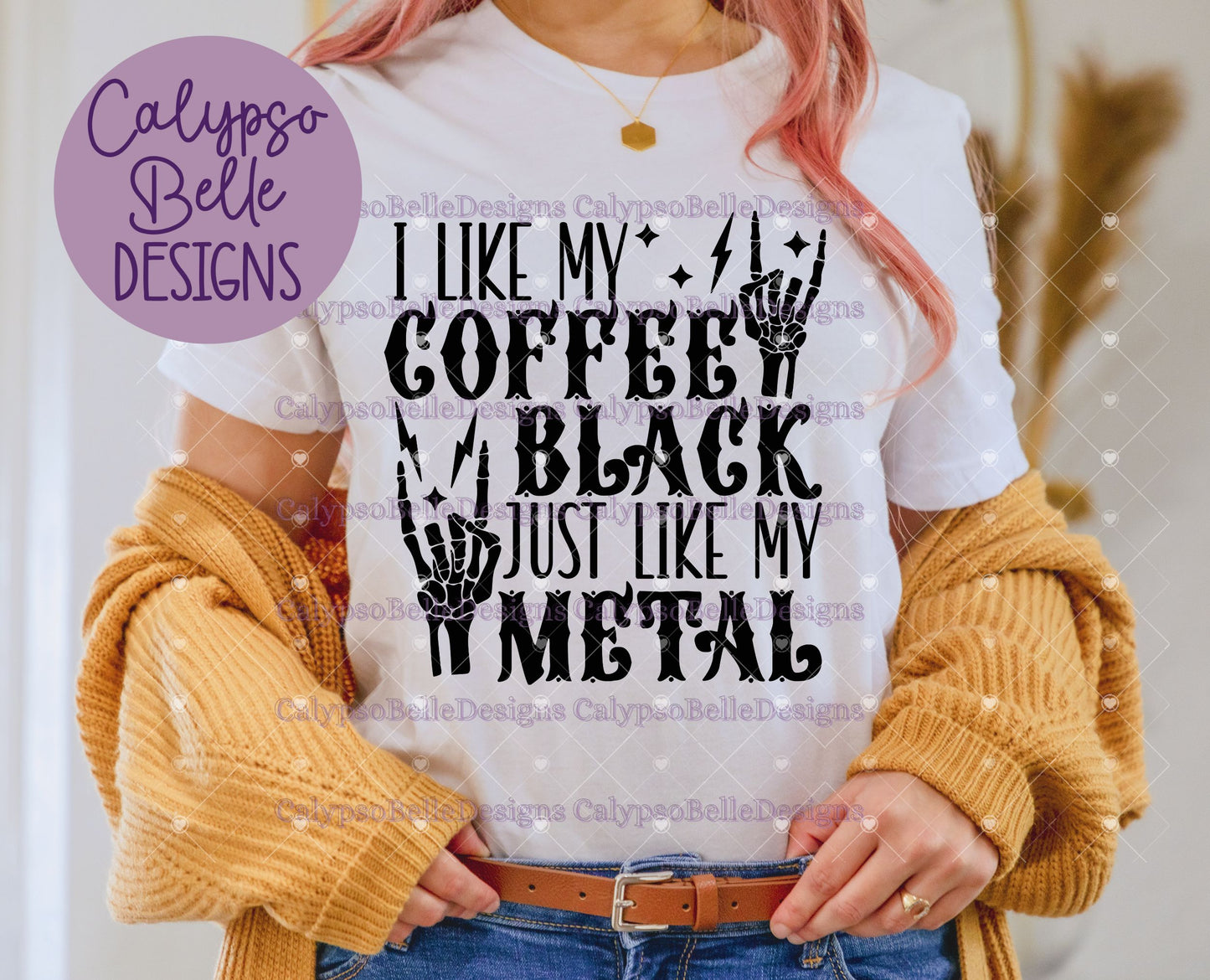 I Like My Coffee Black, Just Like My Metal, Gothic Emo Design