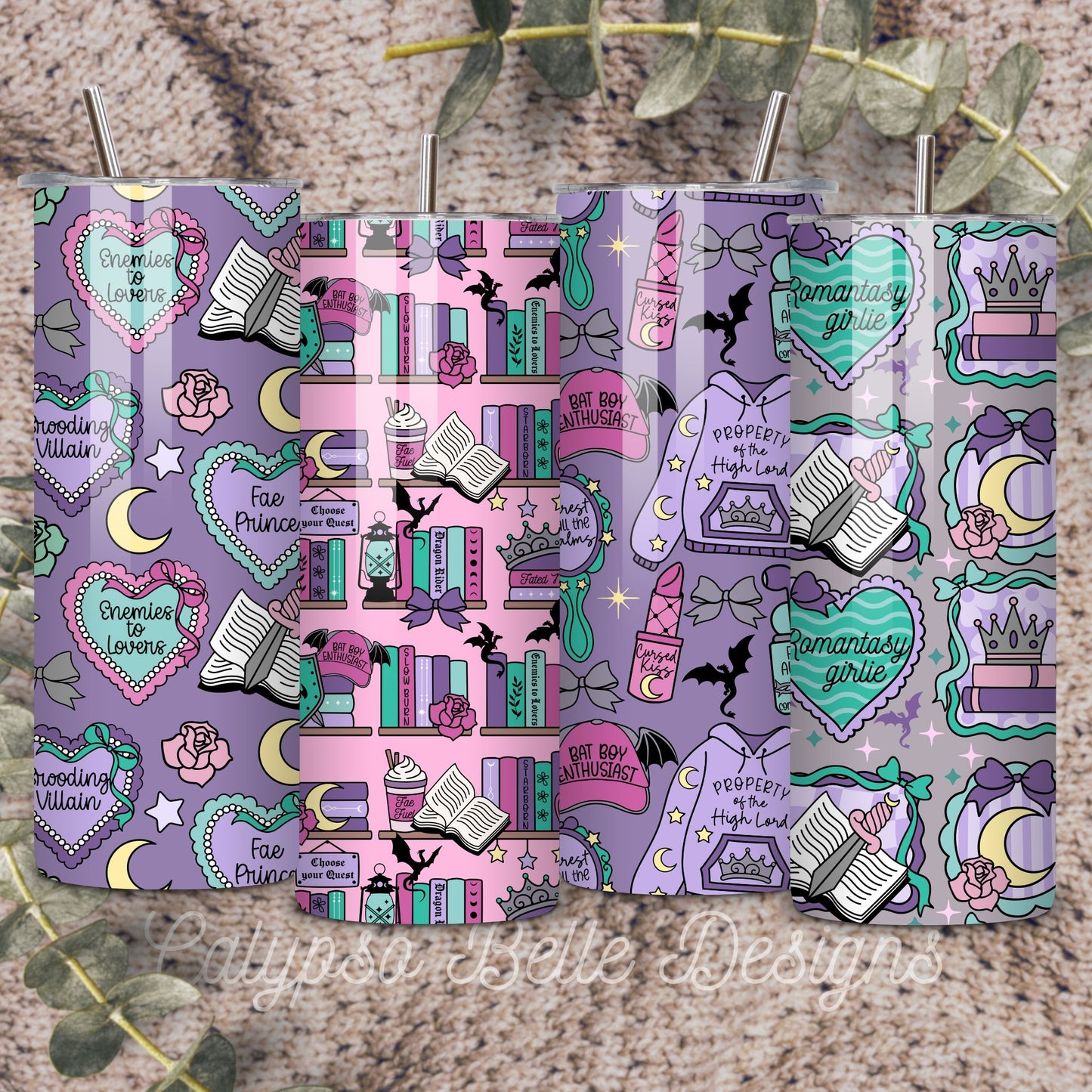 Fantasy Romance Coquette Seamless Pattern Bundle, Bookish Pattern (Copy)