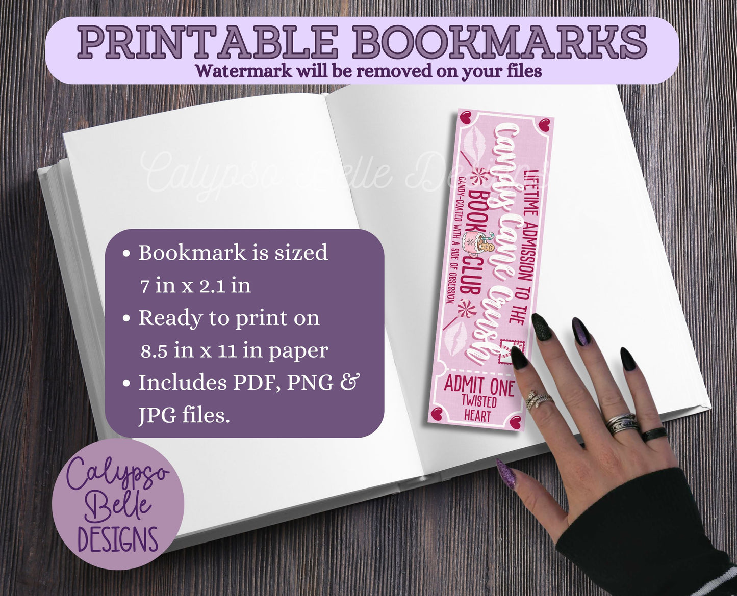 Admit One Christmas Book Club Printable Bookmarks Bundl