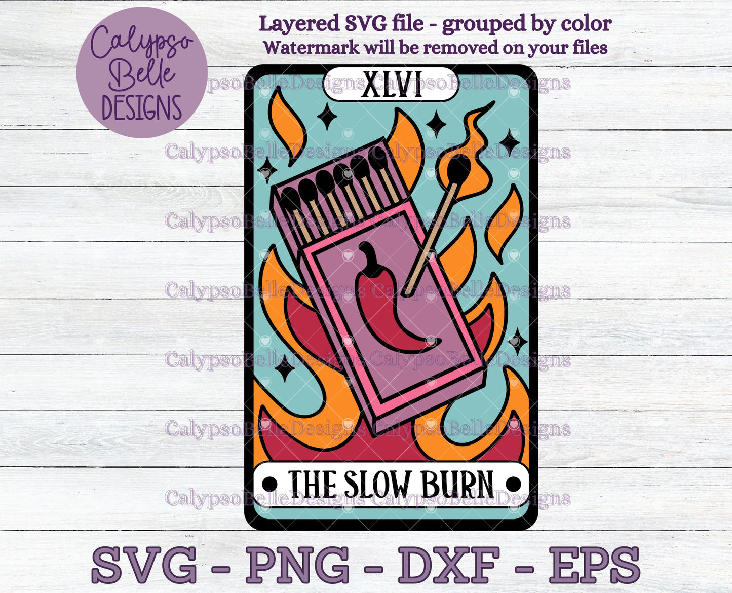 The Slow Burn Tarot Card, Romance Reader, Bookish Design