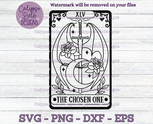 The Chosen One, Fantasy Reader Tarot Card, Bookish Design