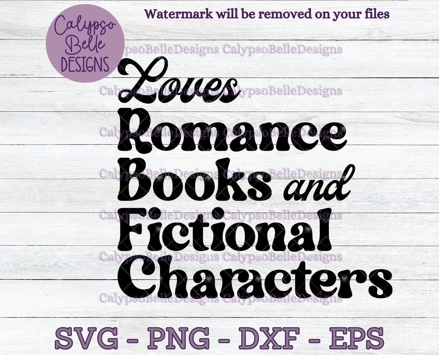 Loves Romance Books & Fictional Characters  Design