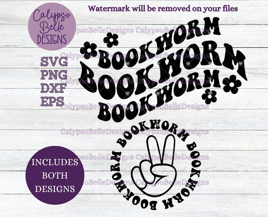 Bookworm, Wavy Retro with Pocket Design