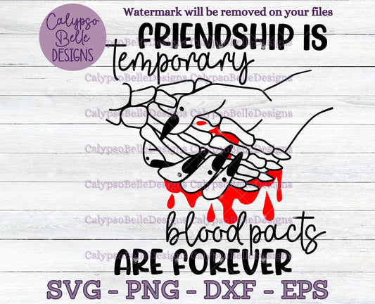 Friendship is Temporary, Blood Pacts are Forever, Gothic Emo Design