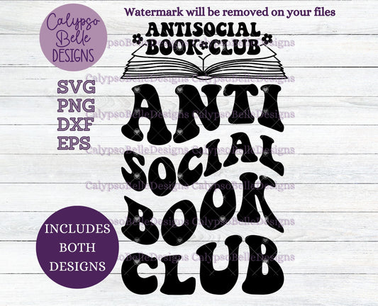 Anti Social Book Club, Wavy Retro with Pocket Design