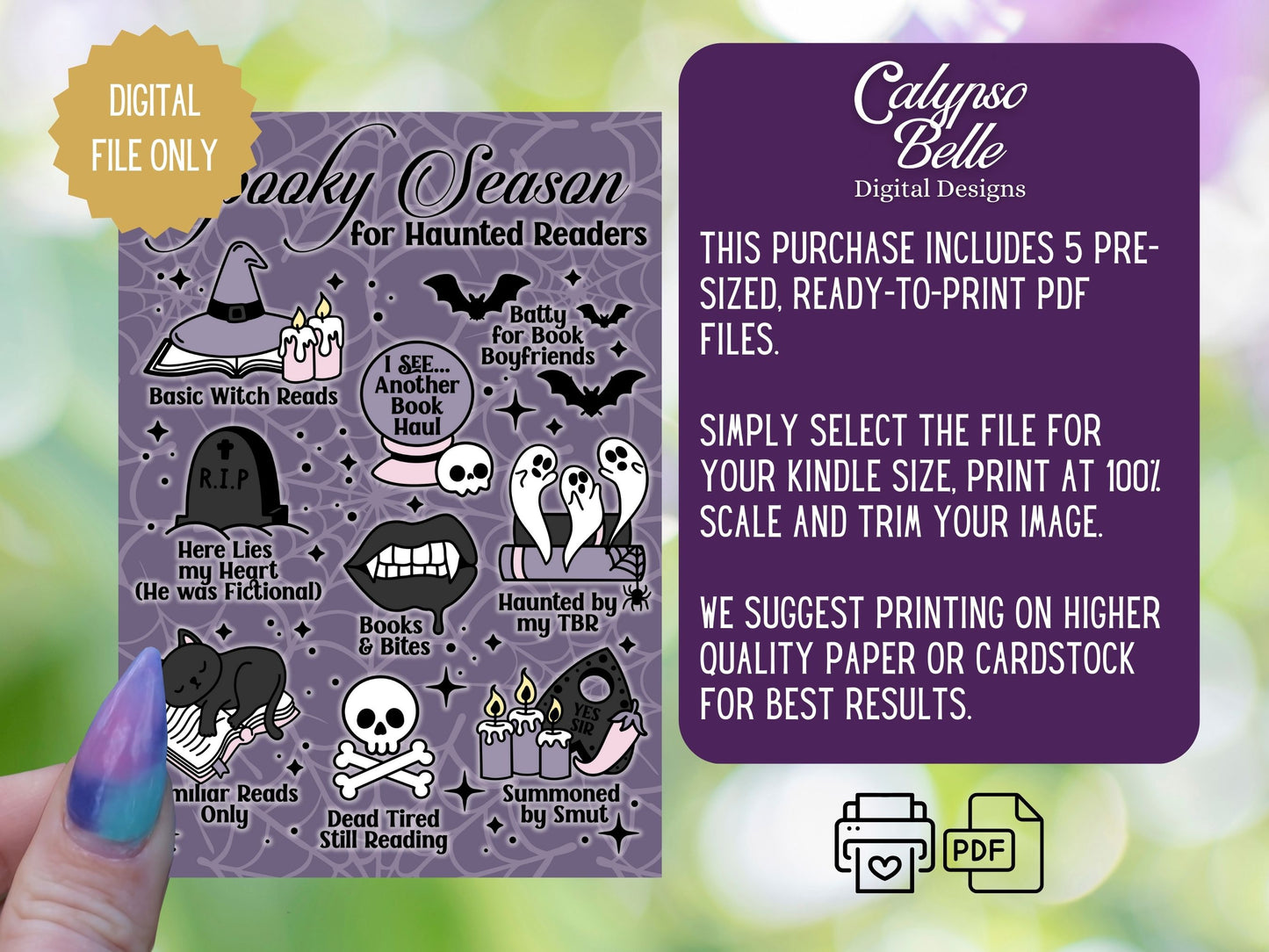 Spooky Season, Halloween Printable Kindle Inser