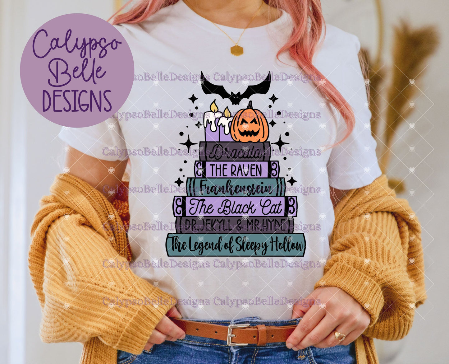 Spooky Halloween Classics Book Stack, Halloween Design