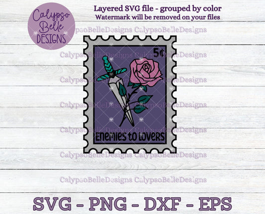 Enemies to Lovers, Trope Stamps, Bookish Stamps, Bookish Design