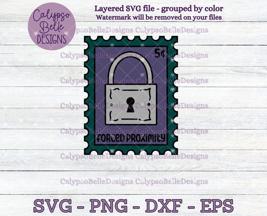 Forced Proximity, Trope Stamps, Bookish Stamps, Bookish Design