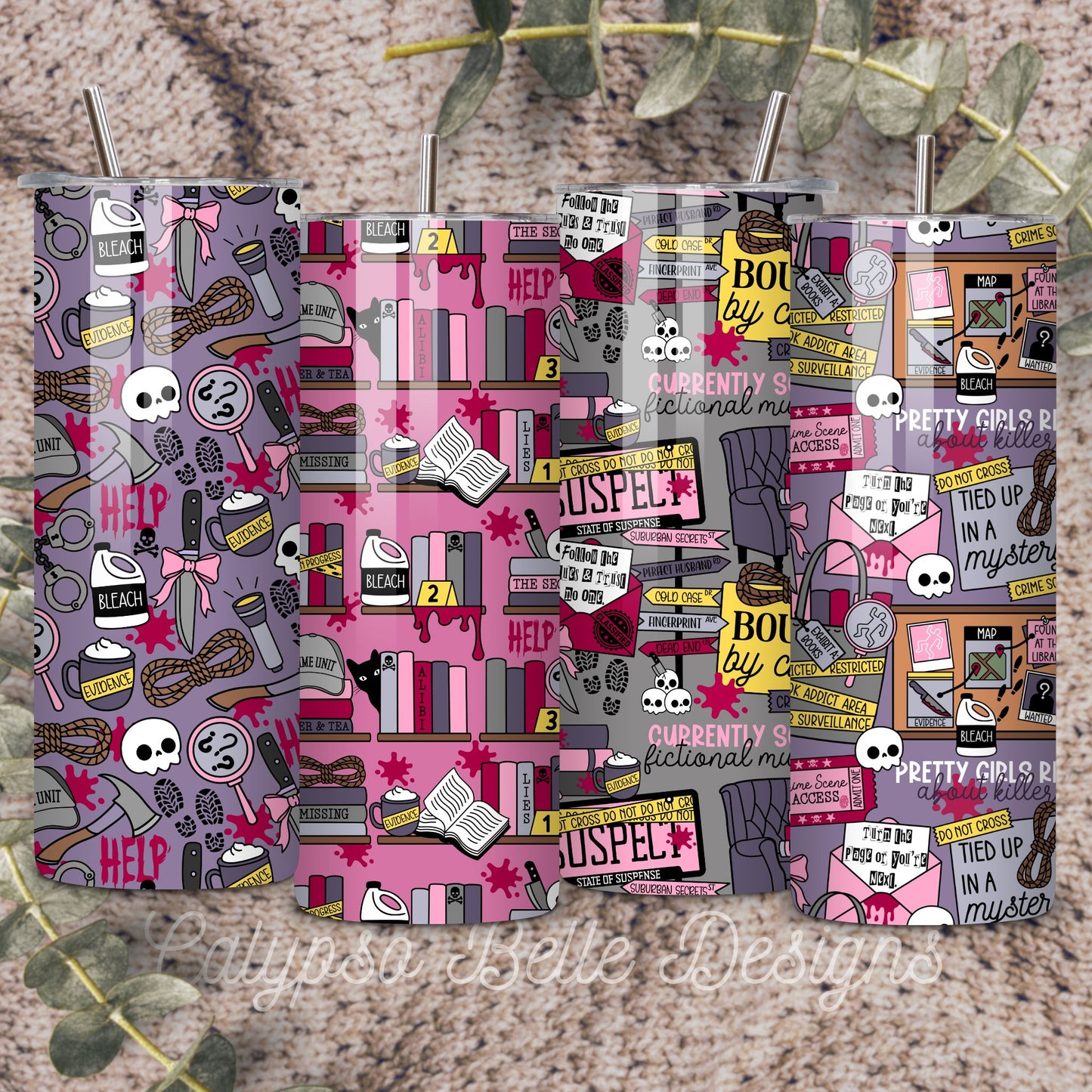 Thriller Girlie Seamless Pattern Bundle, Bookish Pattern