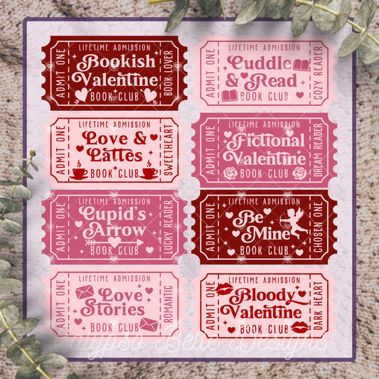 Valentine's Day Book Club Trope Tickets Bundle, Bookish Bundle