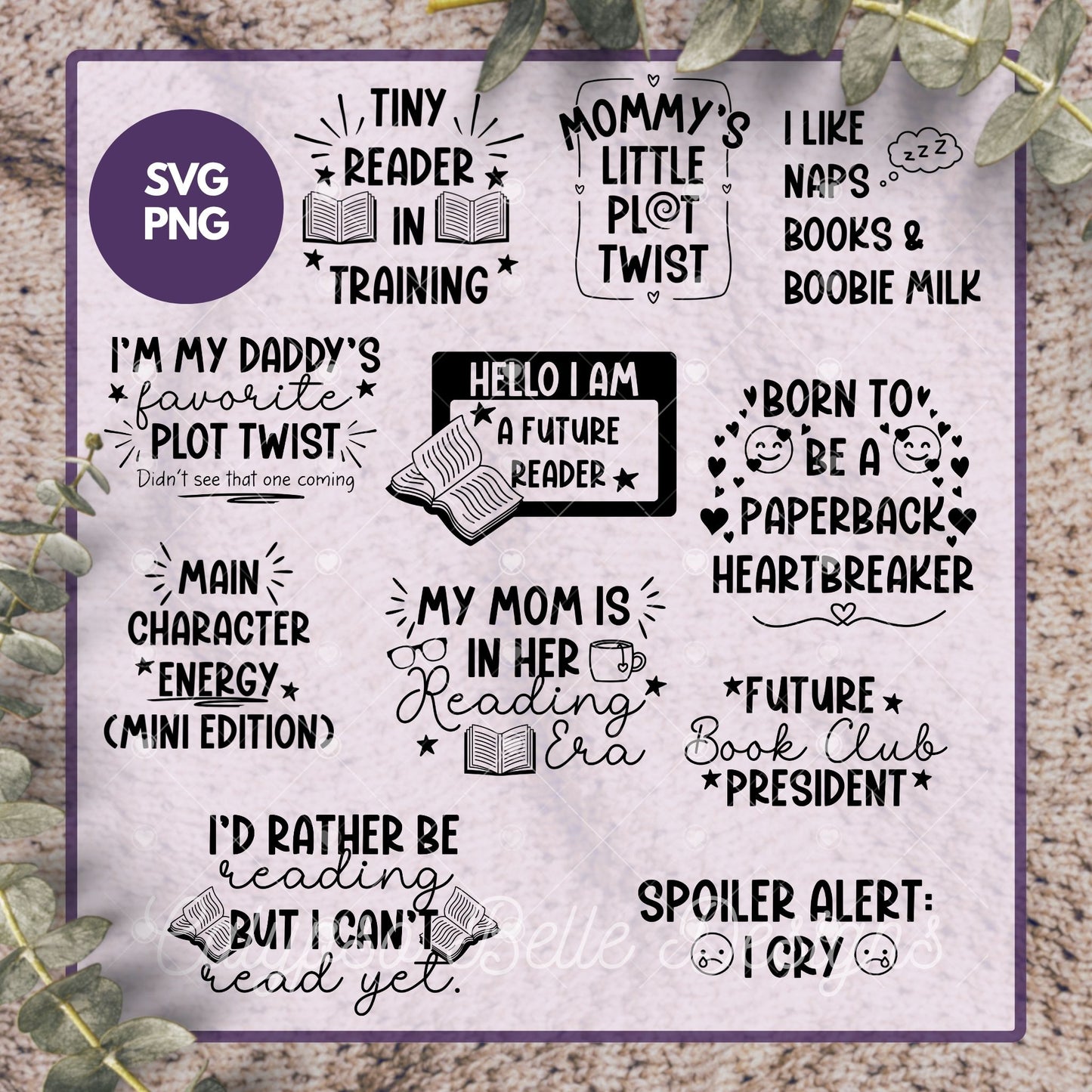 50+ Baby Book Lover, Bookish Bundle, Bookish Designs