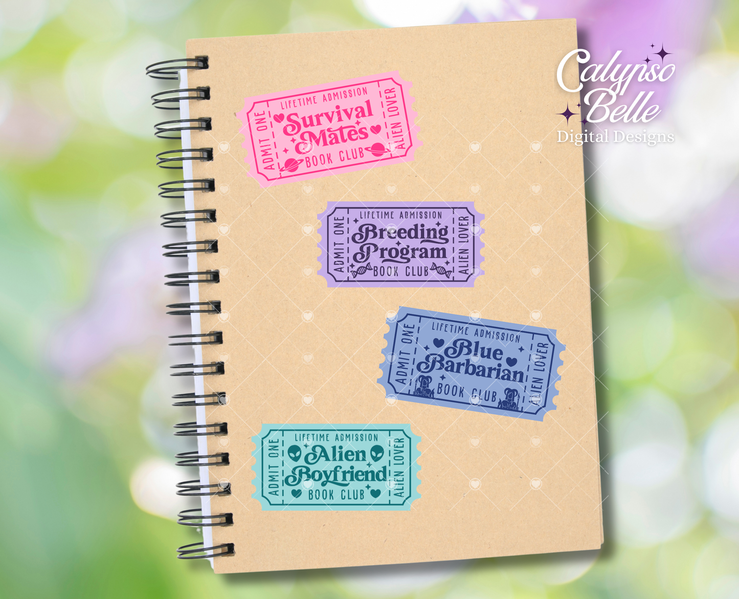 Sci Fi Romance Trope Tickets Bundle, Bookish Bundle