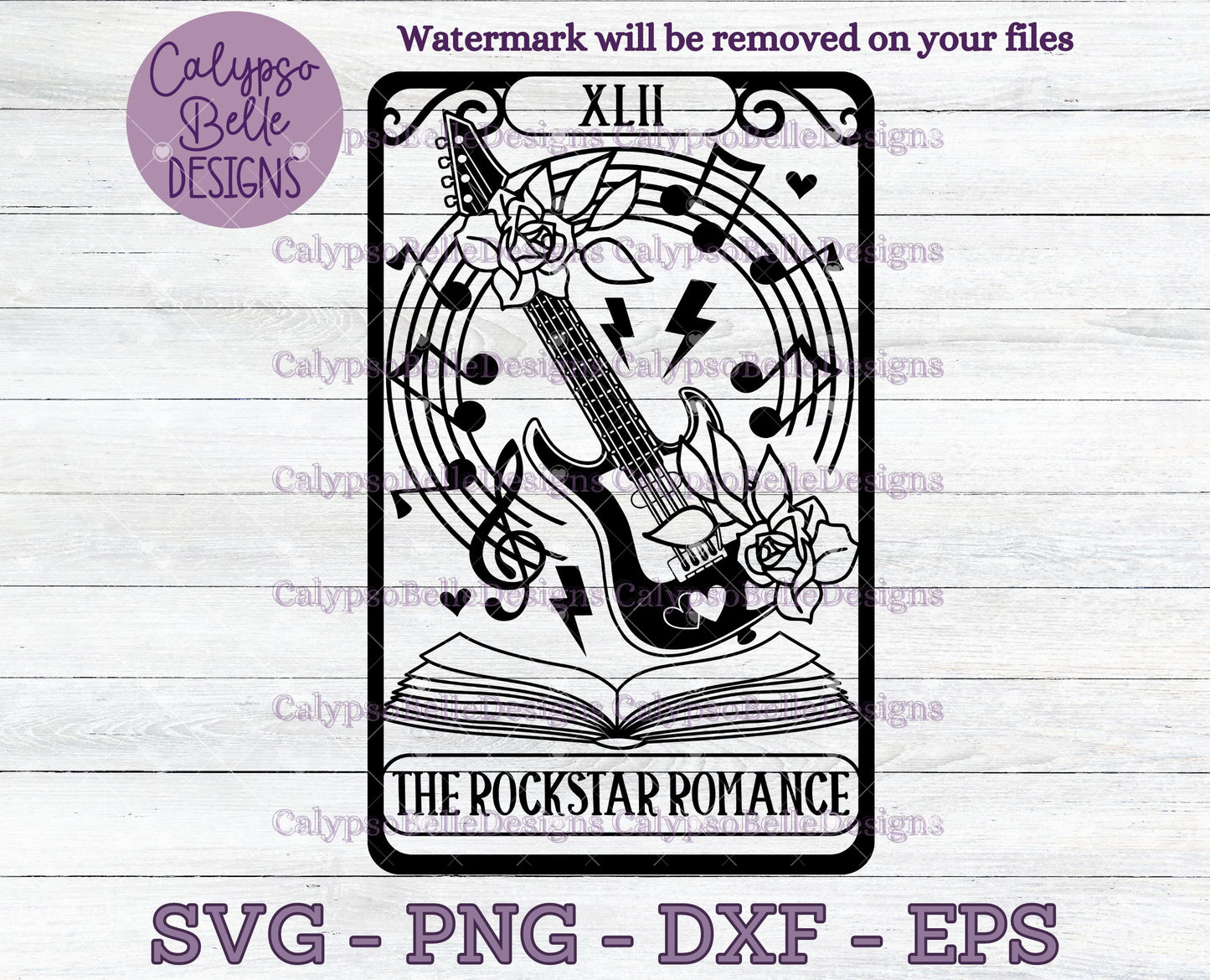 The Rockstar Romance Tarot Card, Bookish Design