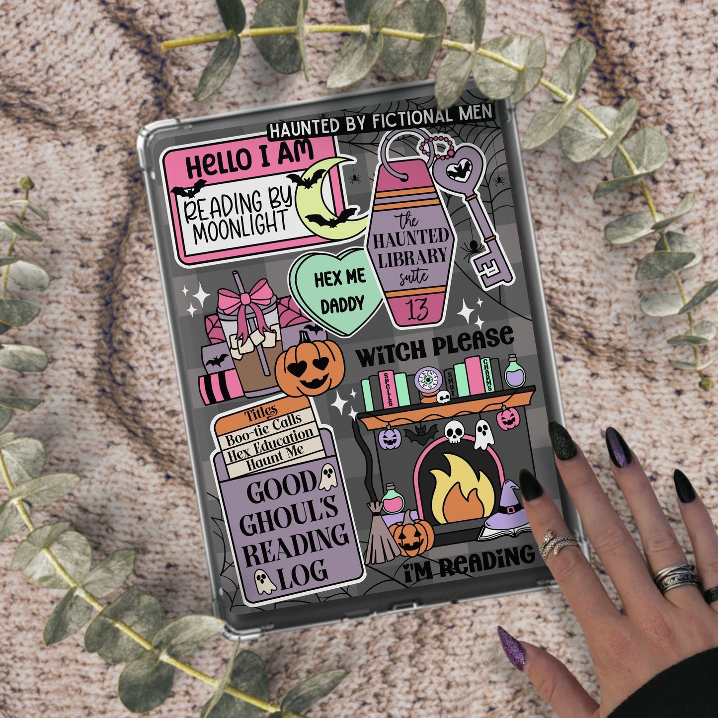 Haunted Bookish Halloween Romance, Printable Kindle Insert