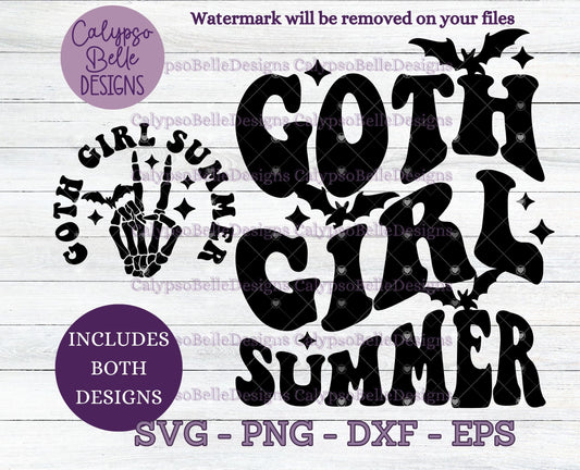 Goth Girl Summer, Wavy Retro with Pocket Design