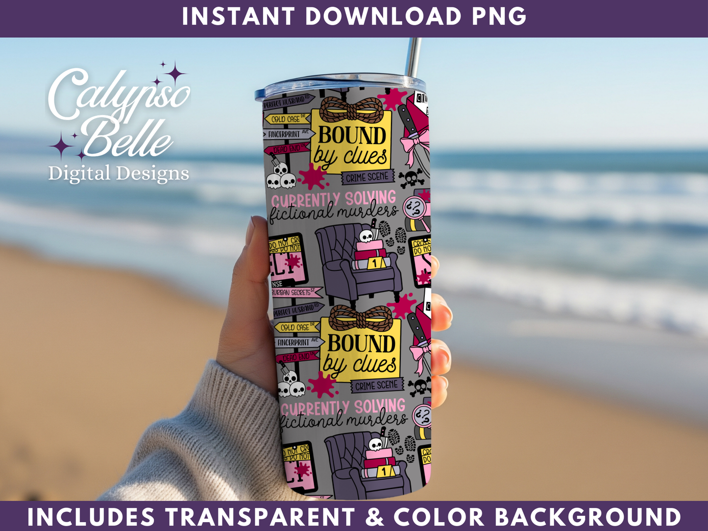 Thriller Reader Seamless Pattern, Bookish Pattern