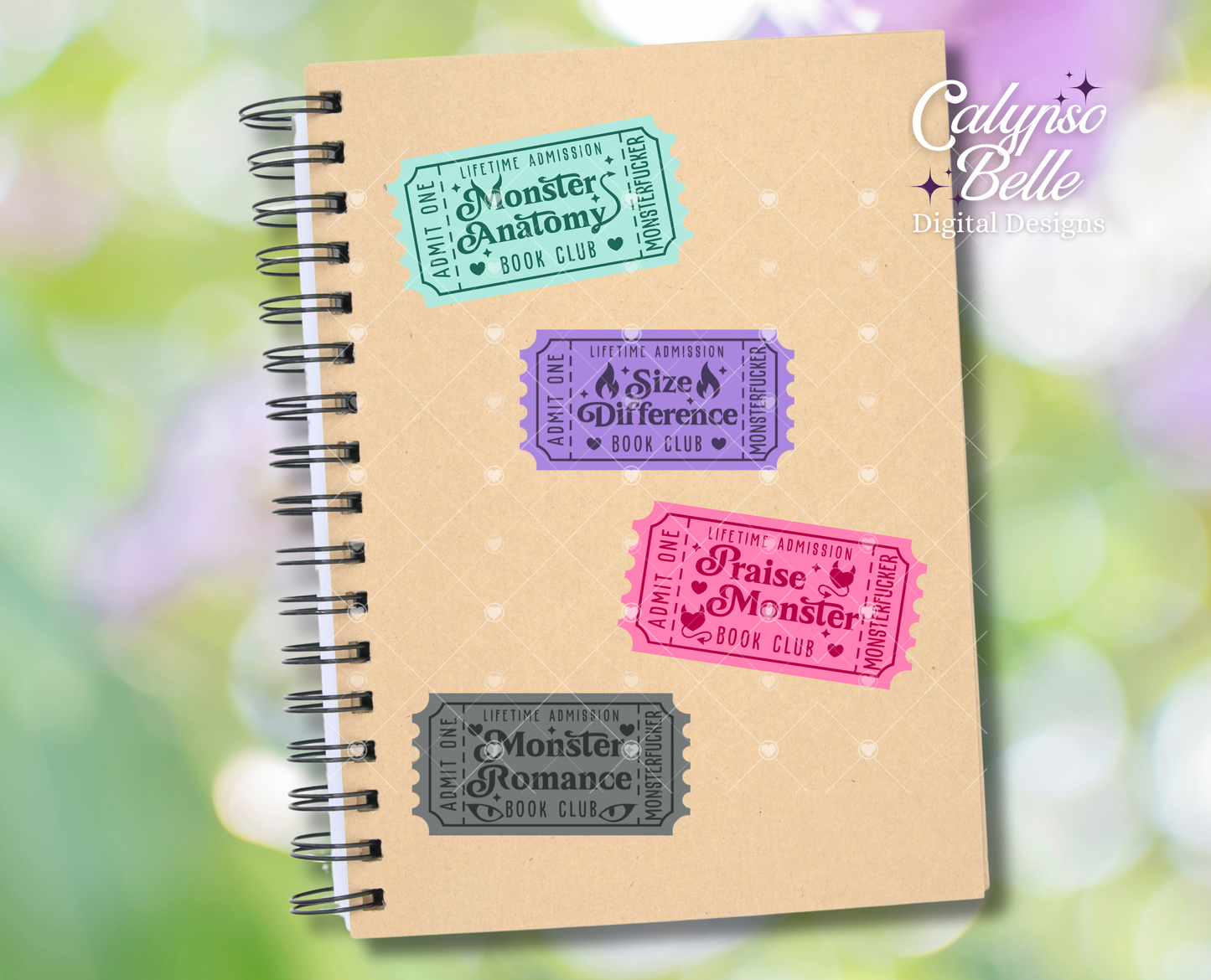 Monster Romance Trope Tickets Bundle, Bookish Bundle