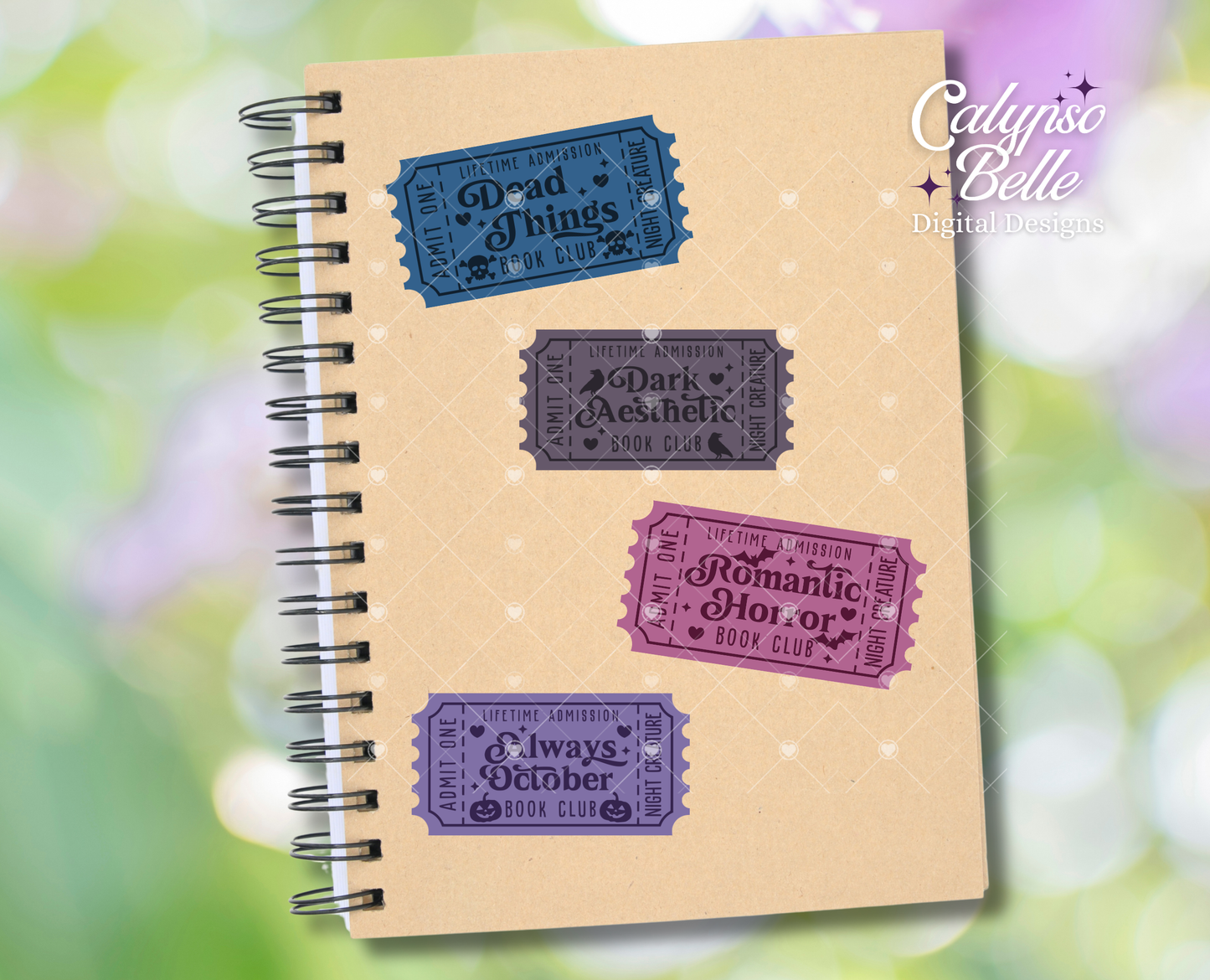 Gothic Romance Book Club Trope Tickets Bundle, Bookish Bundle